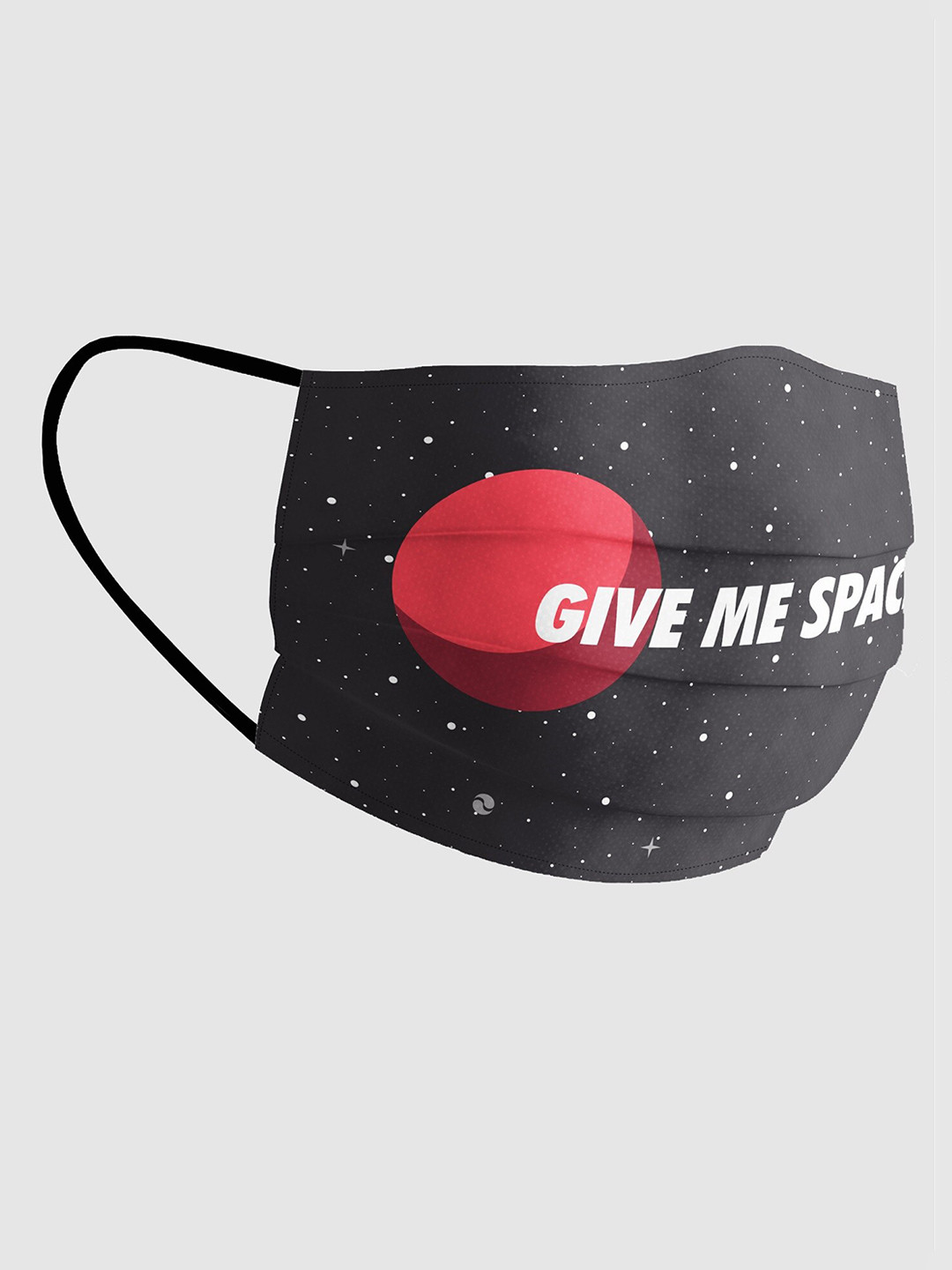 Soxytoes Black Printed 4-Ply Pure Cotton Reusable Cloth Mask with Filter