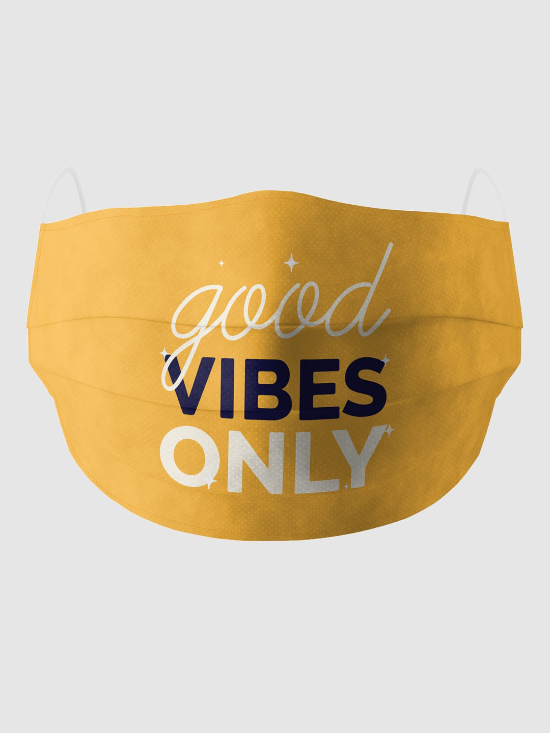 Soxytoes Yellow Printed 4-Ply Pure Cotton Reusable Cloth Mask with Filter