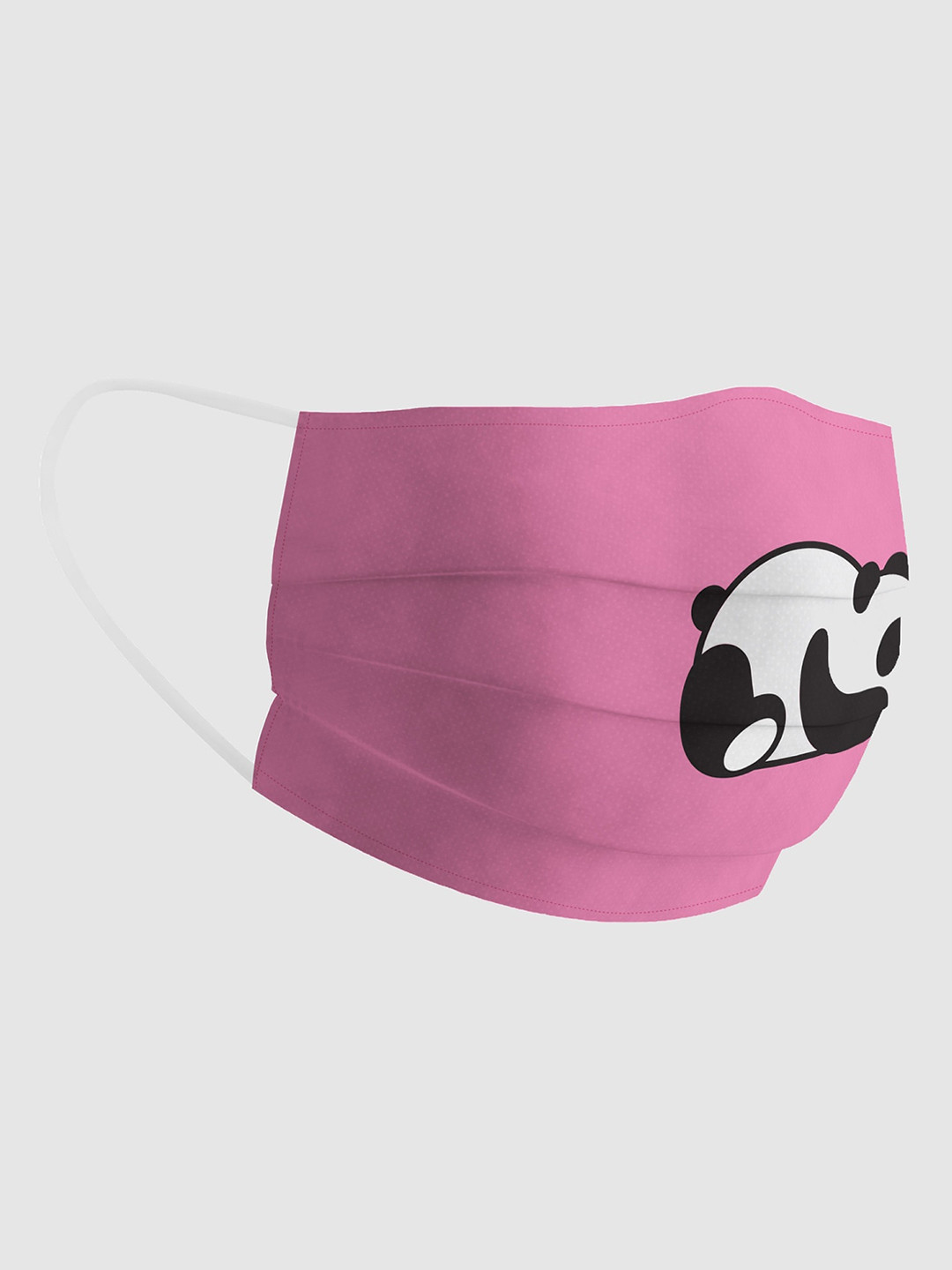 Soxytoes Pink Panda Printed 4-Ply Pure Cotton Reusable Cloth Mask with Filter