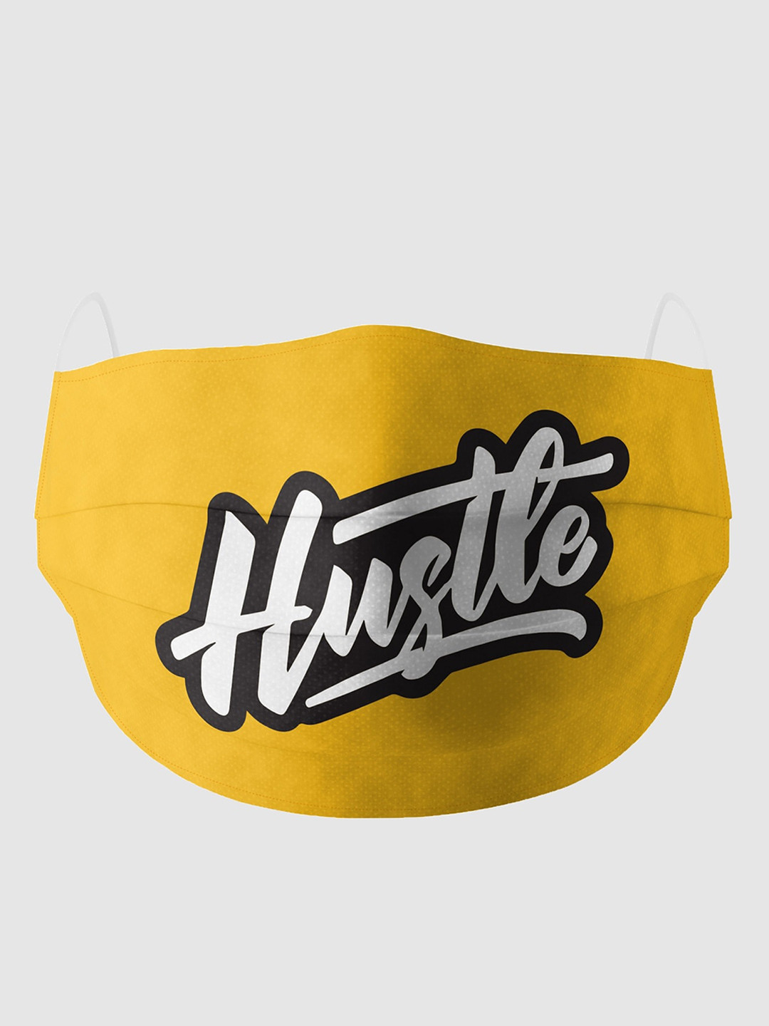 Soxytoes Yellow & Black Printed 4-Ply Pure Cotton Reusable Cloth Mask with Filter