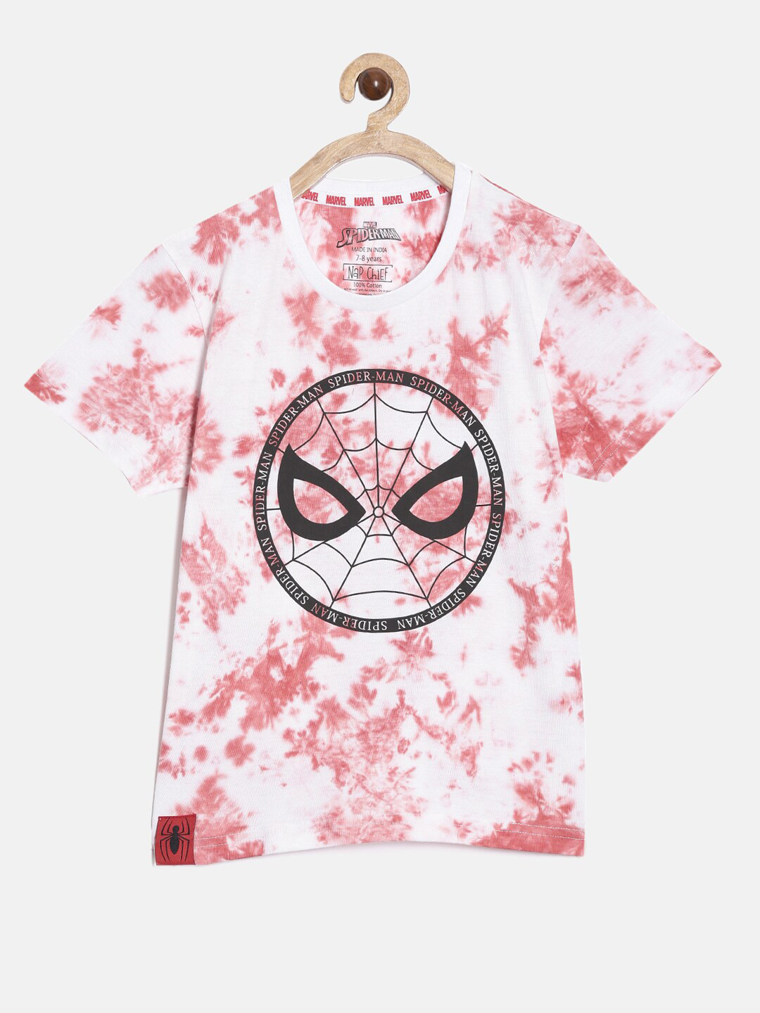 Nap Chief Boys White Spider Man Tie and Dye T-Shirt