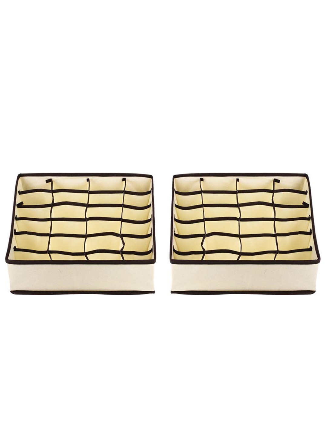 HOUSE OF QUIRK Beige 2 Pieces Closet Socks Organizer