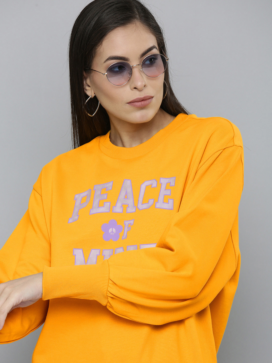 Levi's X Deepika Padukone Women Yellow & Purple Printed Sweatshirt