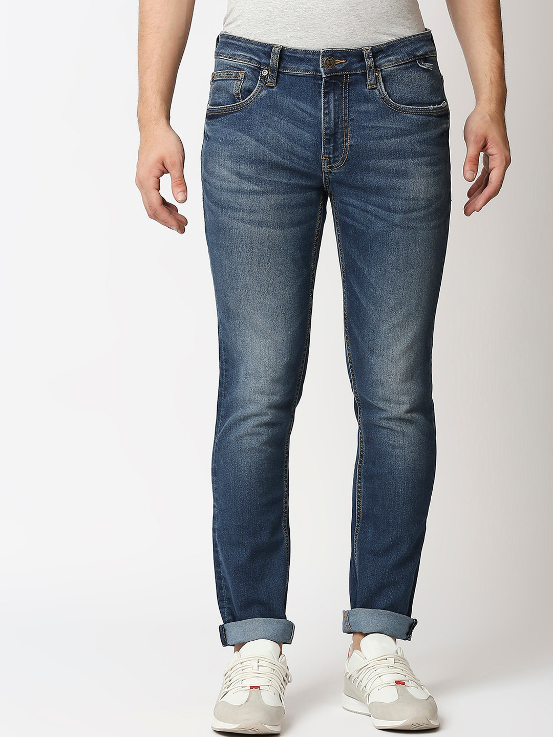 WAIMEA Men Blue George Slim Fit Stretchable Denims
