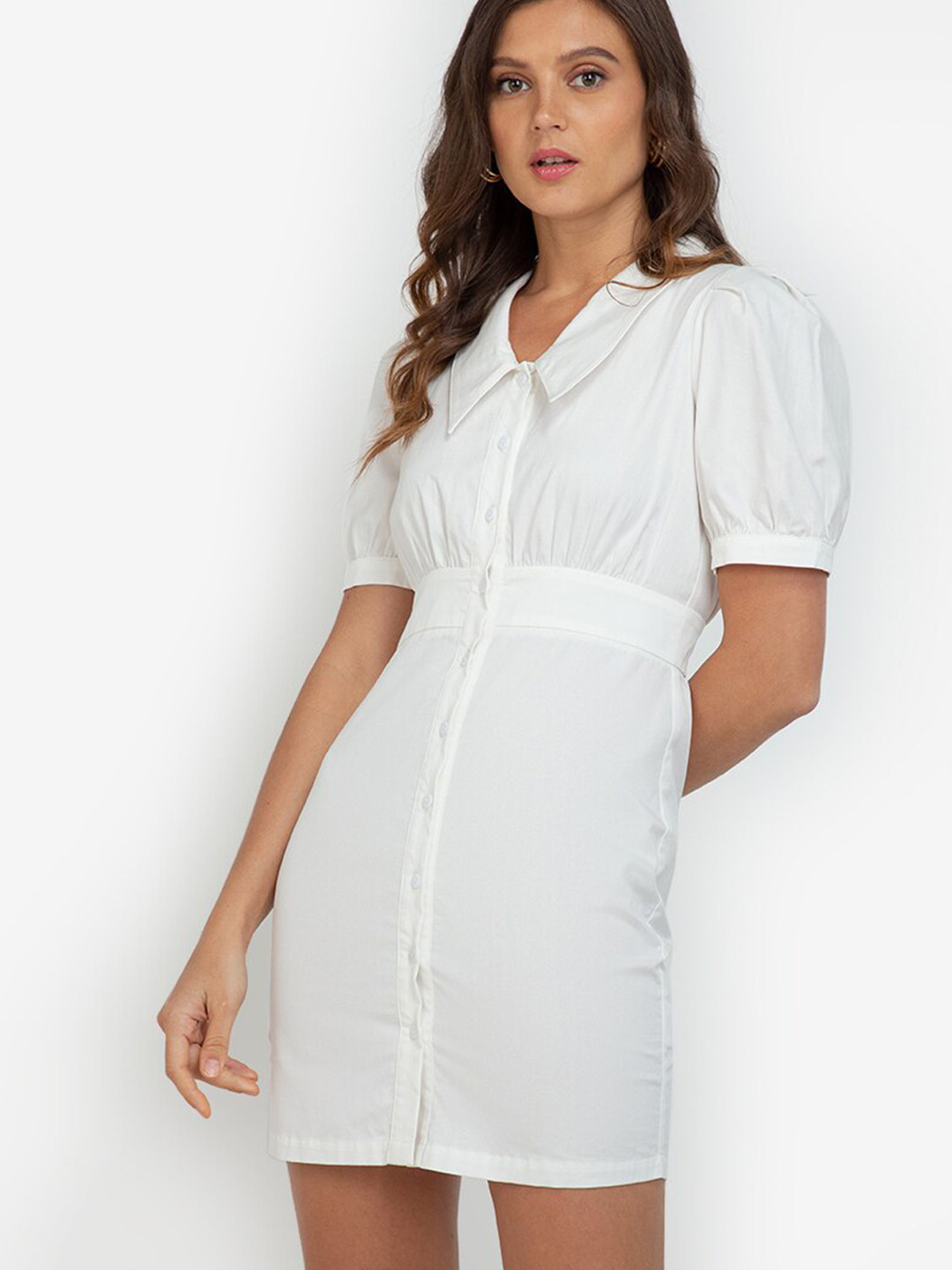 ZALORA WORK White Shirt Dress