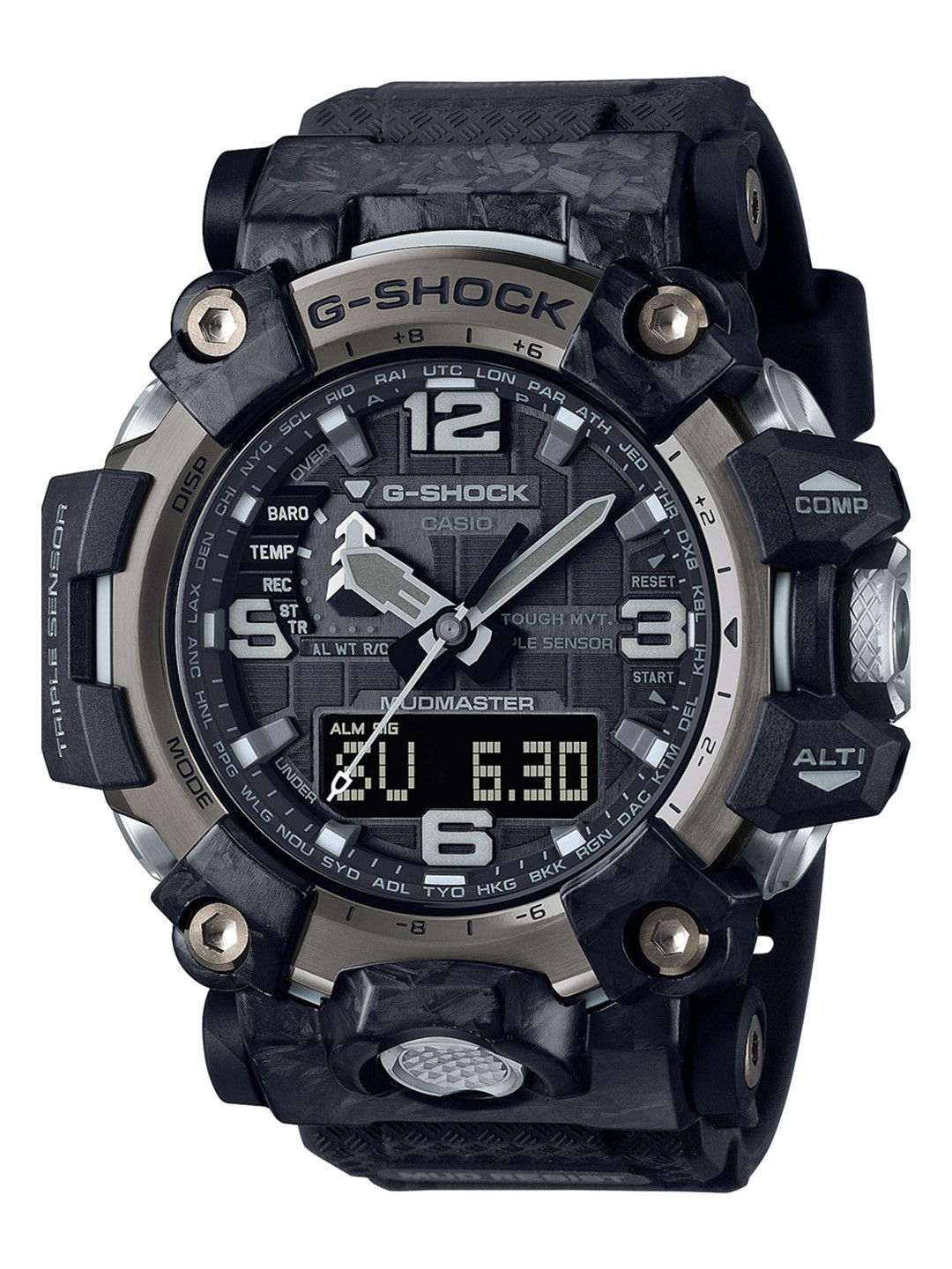 CASIO Men G-Shock Mudmaster GWG-2000-1A1DR Gray Ip Ana-Digi Dial Resin Band Watch G1175