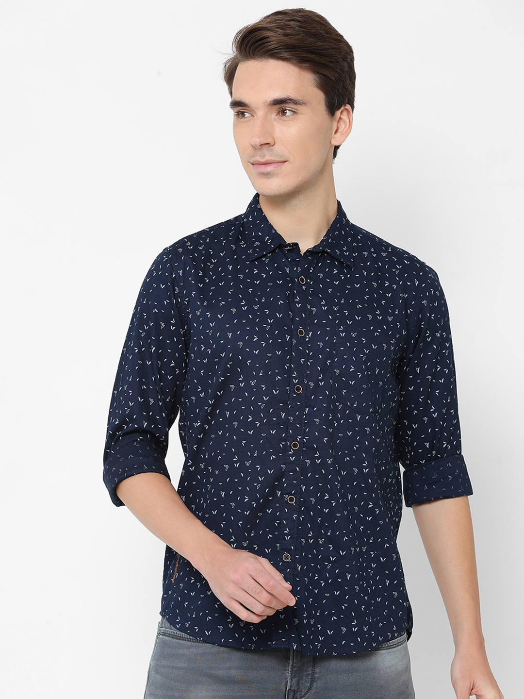 Pepe Men Black Printed Casual Shirt