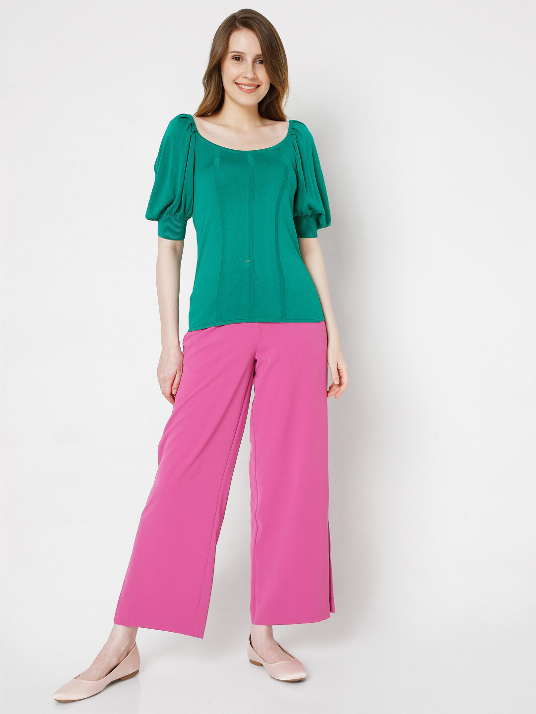 Vero Moda Green Fitted Top