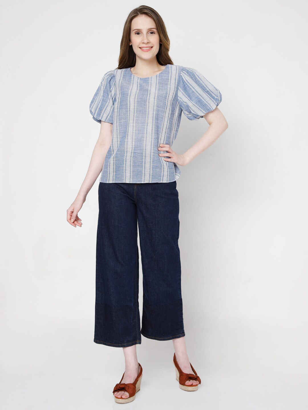 Vero Moda Blue Striped Top