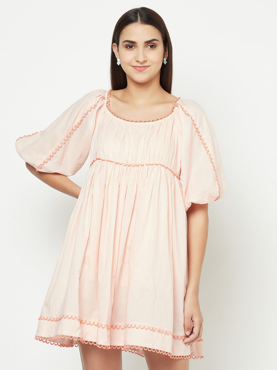 BLANC9 Pink A-Line Dress