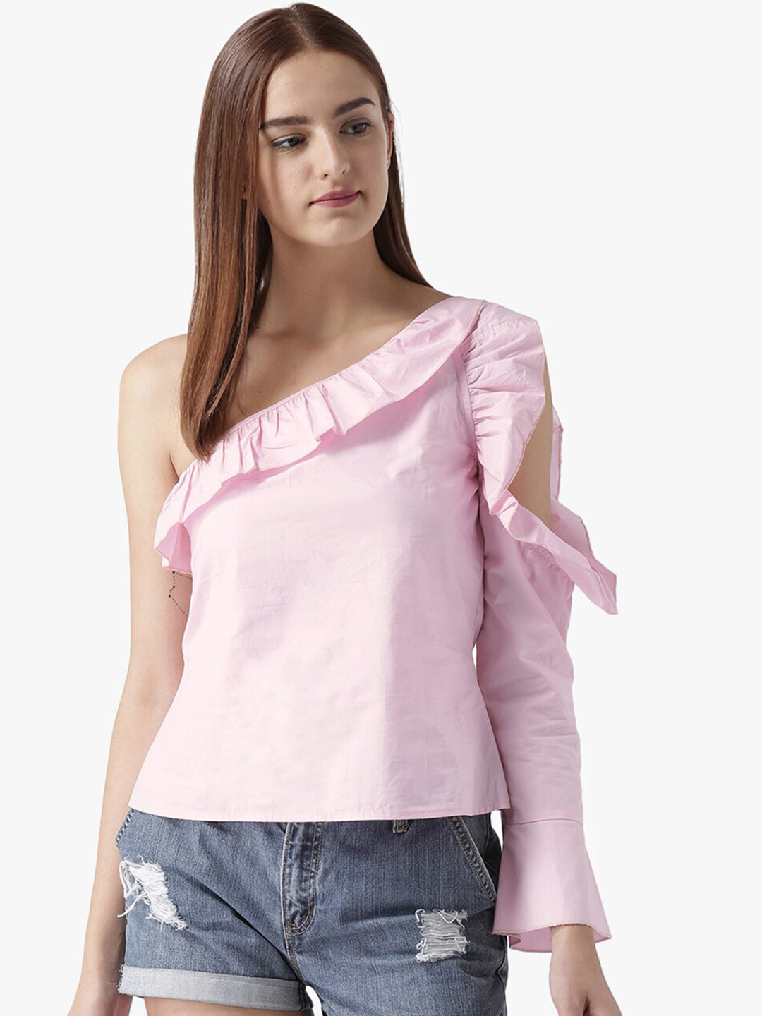 DODO & MOA Women Pink Styled Back Top