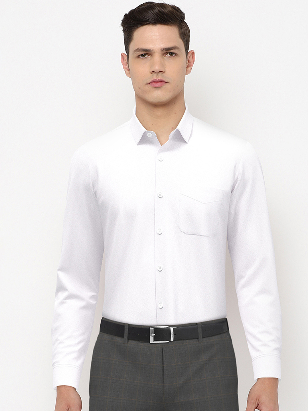 Peter England Men White Formal Shirt