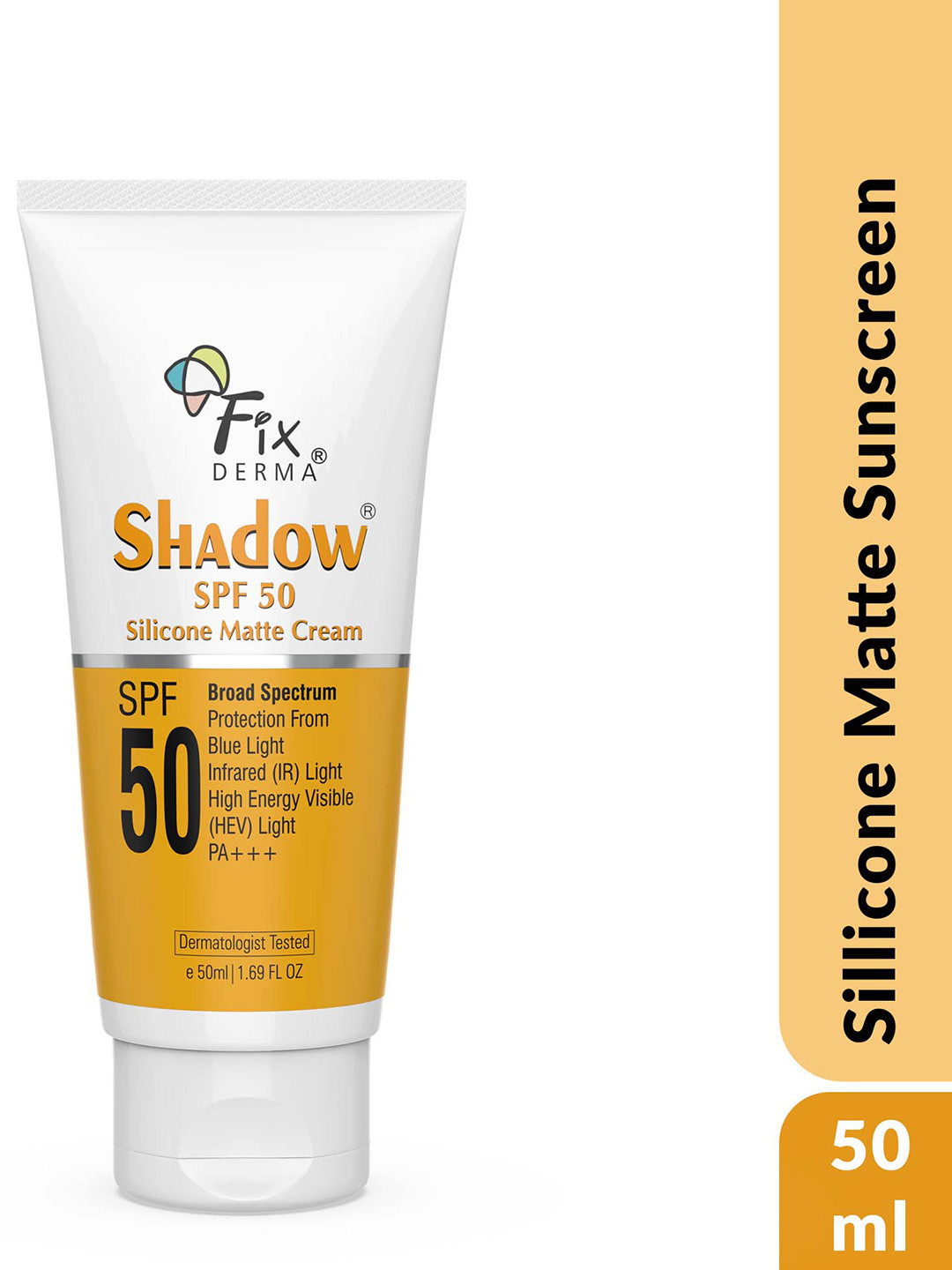 FIXDERMA Shadow SPF 50 Silicone Matte Sunscreen For Oily Acne Prone Skin - 50ml
