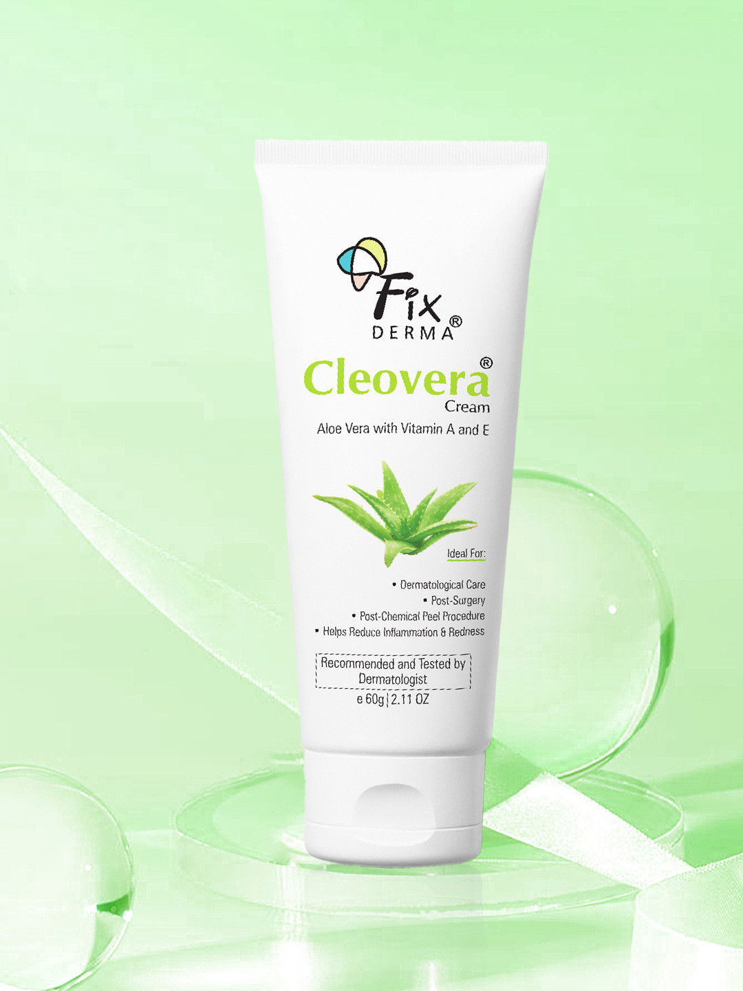 Fixderma Cleovera Paraben Free Skin Moisturizer Cream with Aloe Vera - 60gm