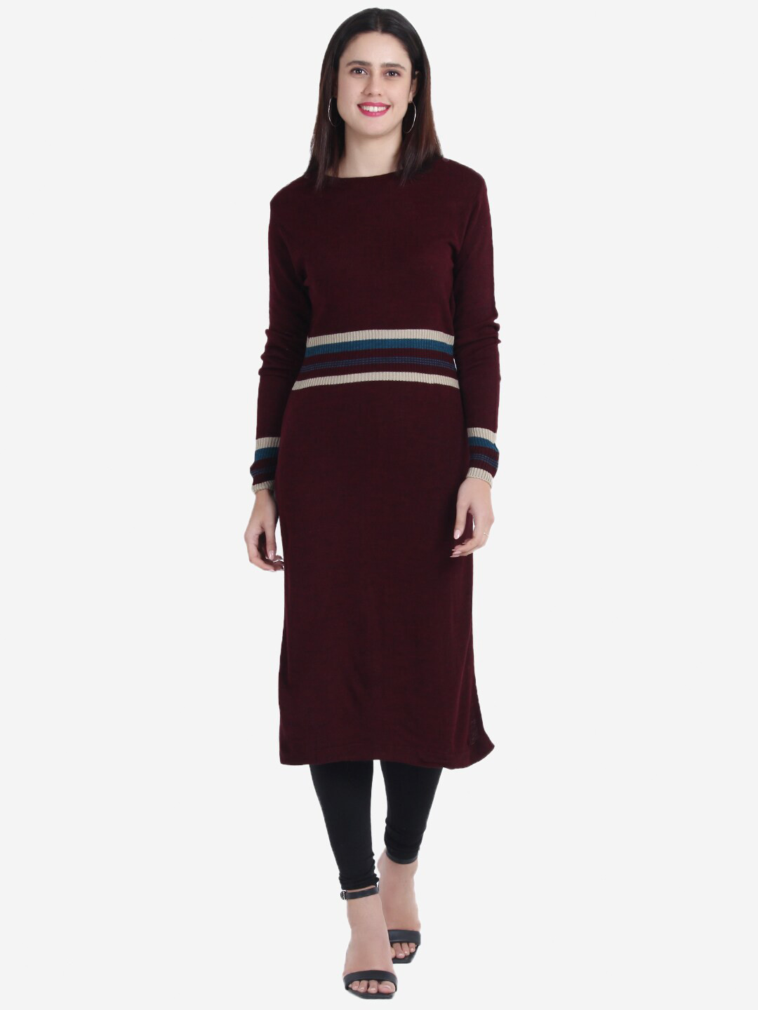 JoE Hazel Maroon Acrylic Kurti