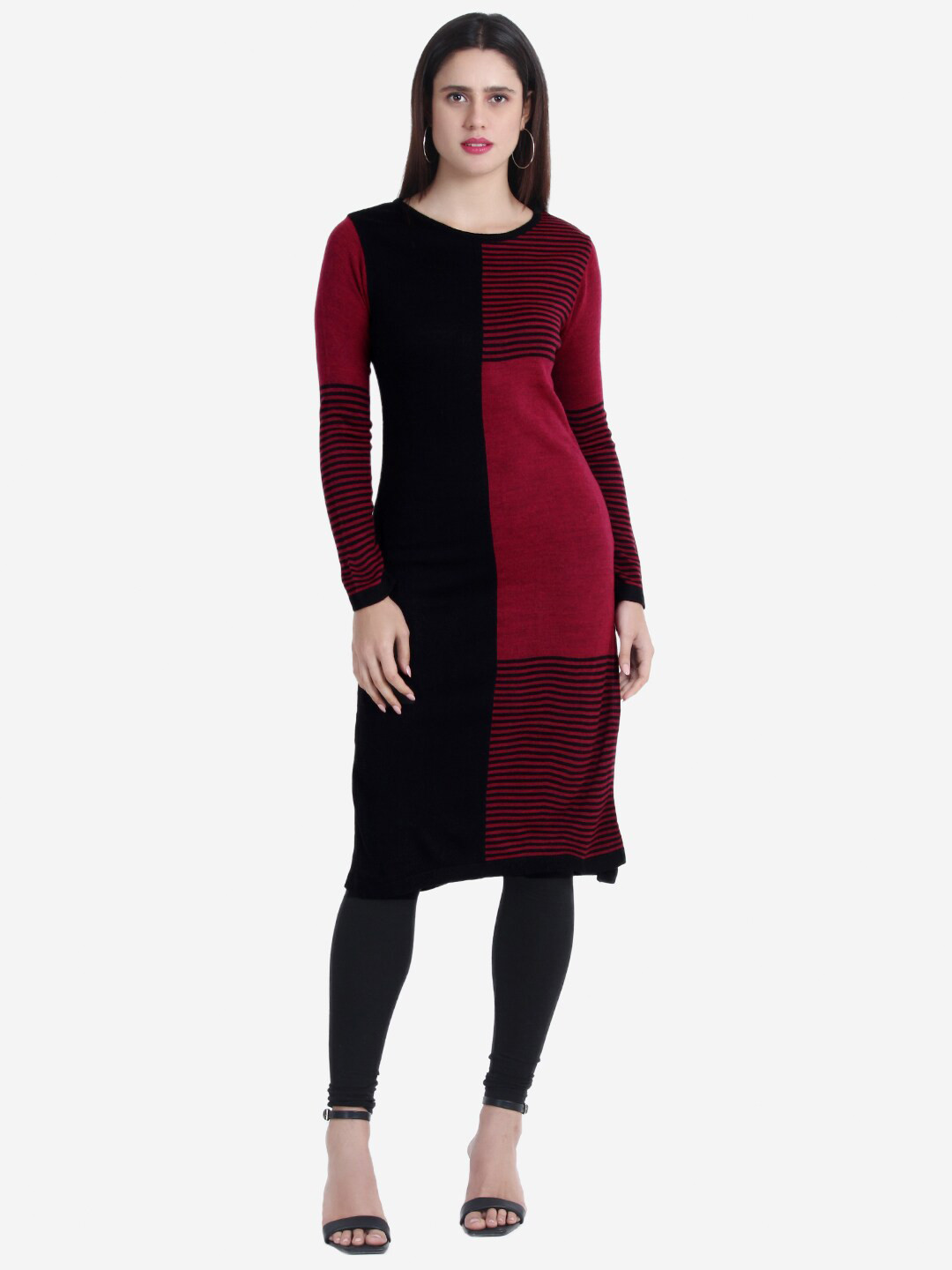 JoE Hazel Red & Black Acrylic Kurti