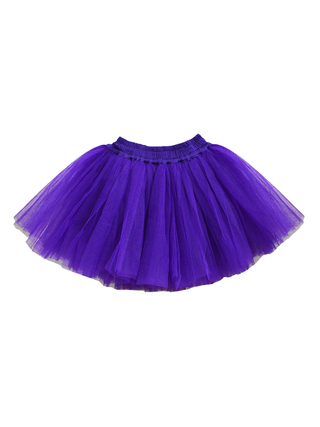 A.T.U.N. Girls Purple Solid Flared Mini Tutu Skirt