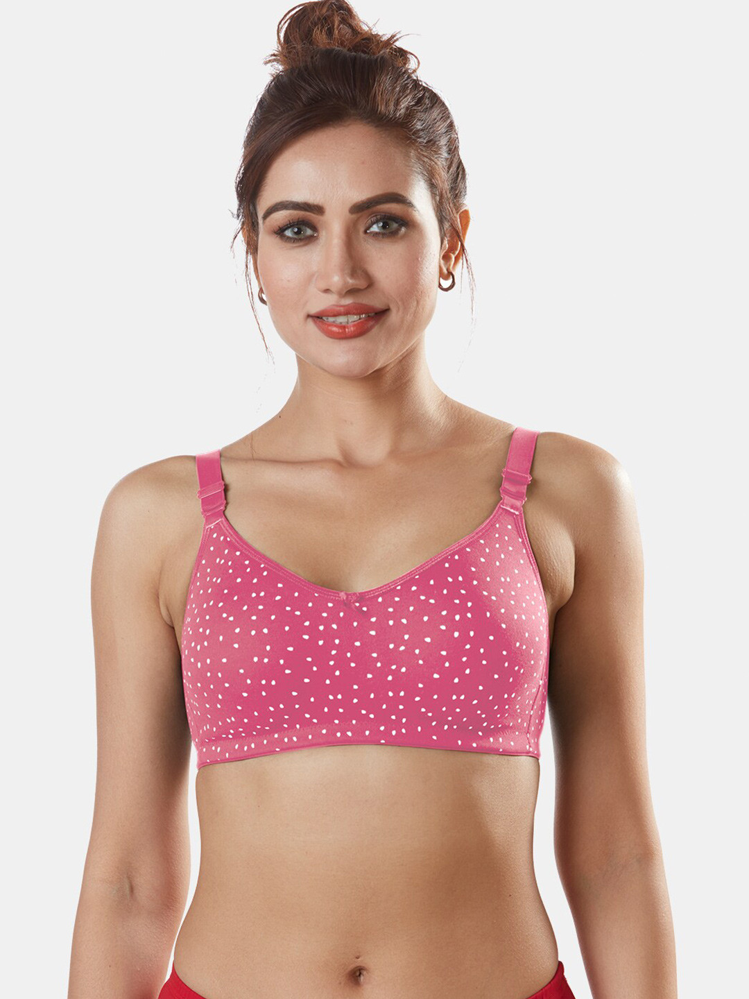 Sonari Pink & White Abstract T-shirt Bra nivyacoral32C