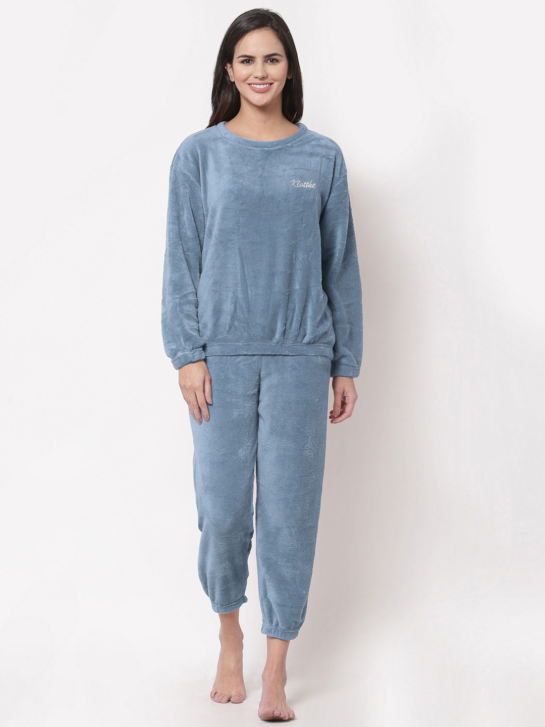 KLOTTHE Women Blue Night Suit