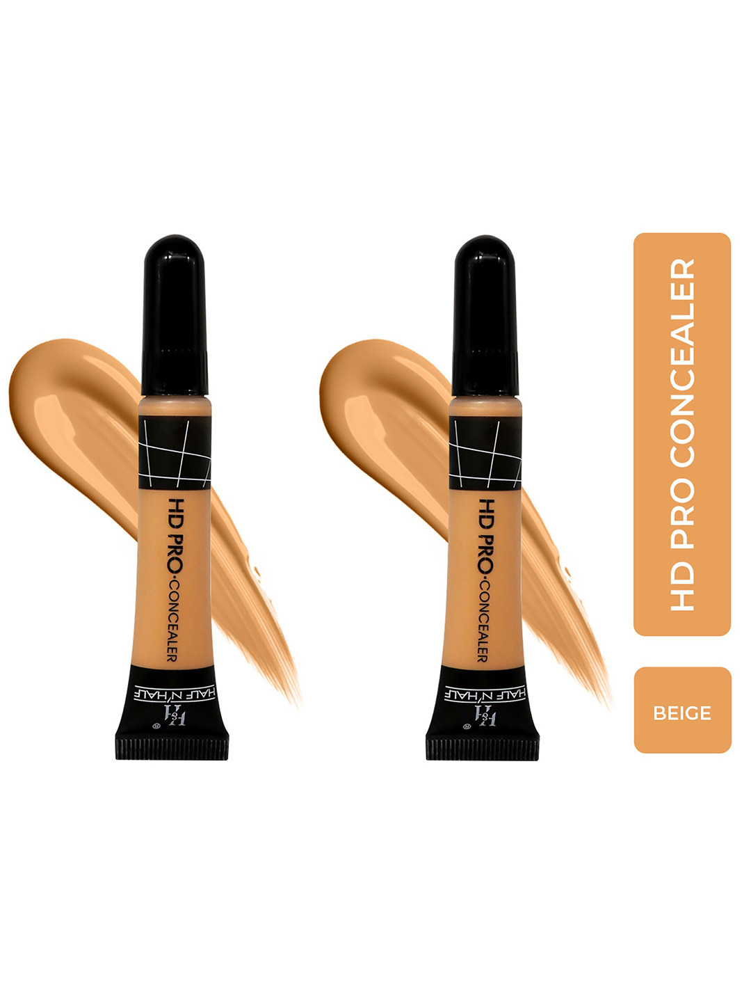 Half N Half Beige Pack of 2 Hd-Pro Face Makeup Concealer - Beige
