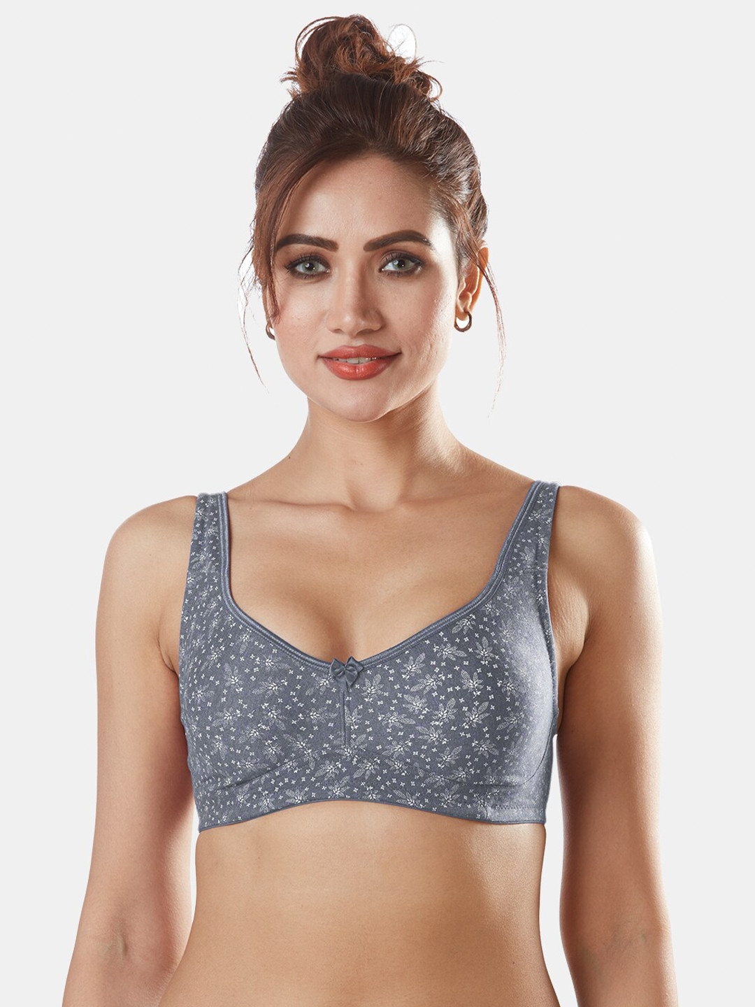 Sonari Blue Floral Non Wired Everyday Bra