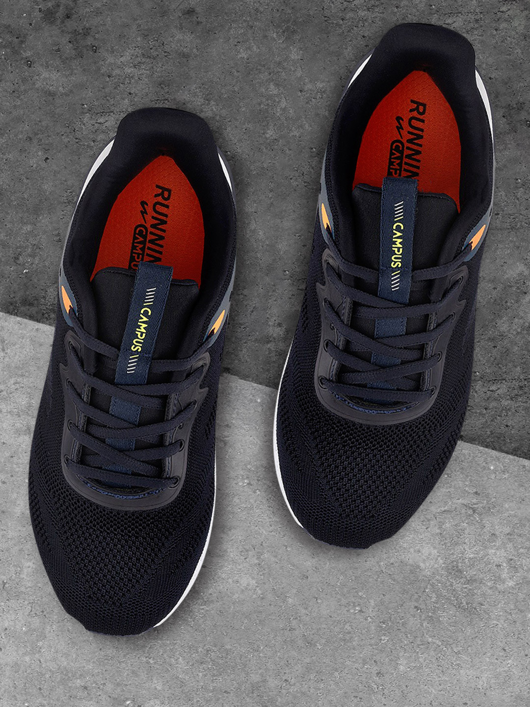 Campus Men Navy Blue Mesh Running Shoes