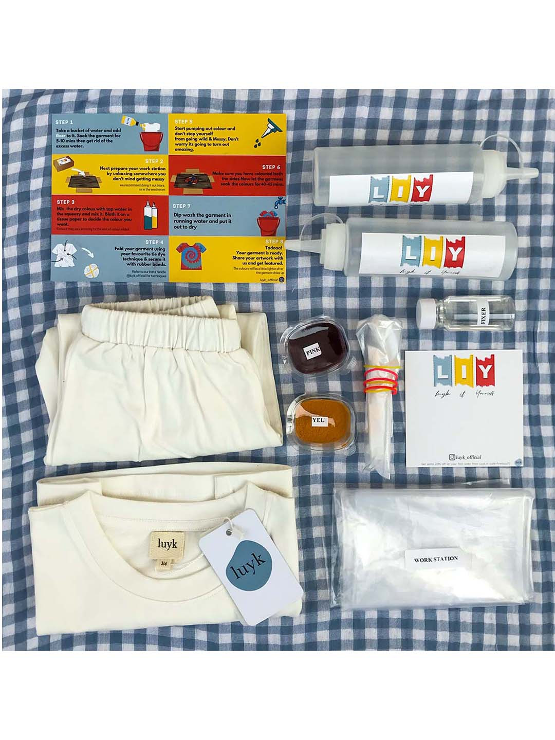 luyk Kids Tie & Dye DIY Night Suit Set