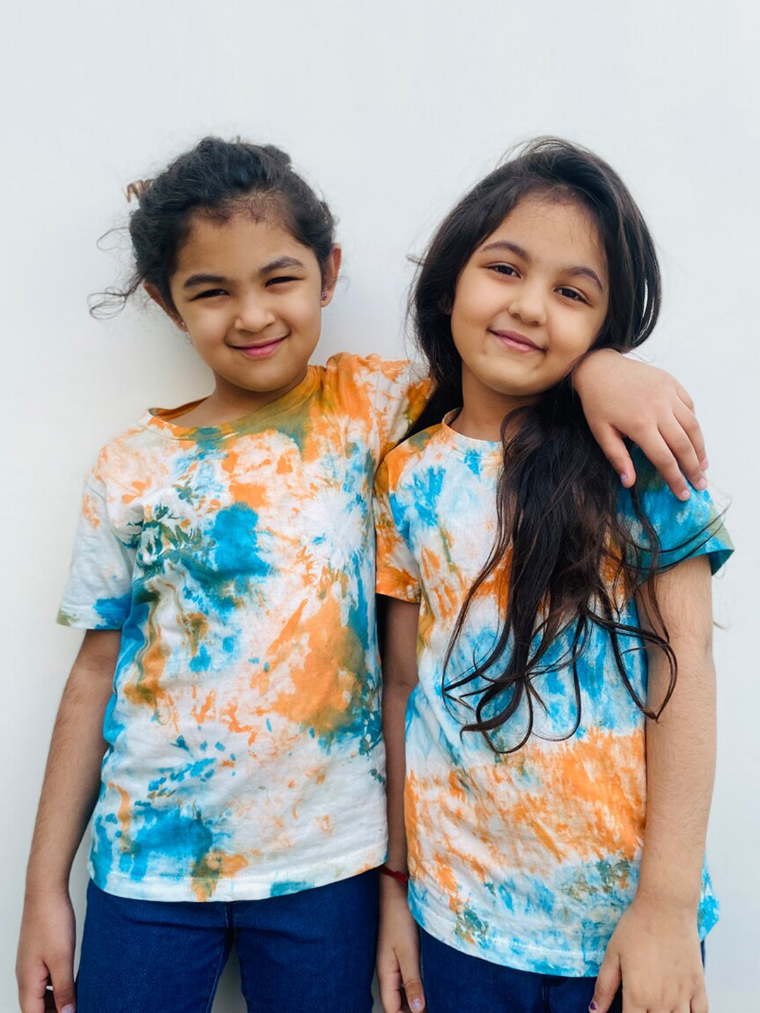 luyk Kids White & Blue Tie & Dye Cotton DIY T-Shirt Kit