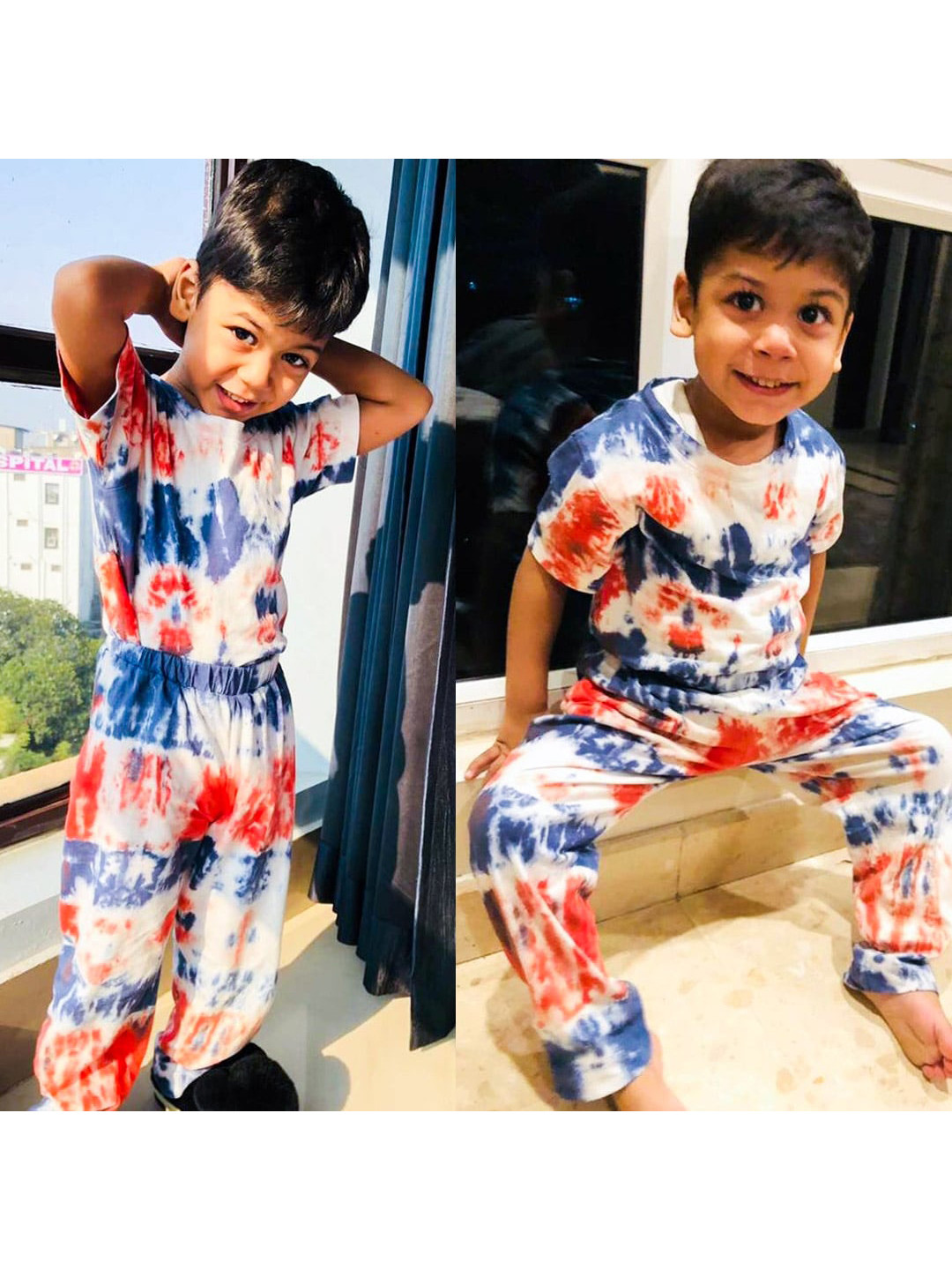luyk Kids Tie & Dye DIY Night Suit Set
