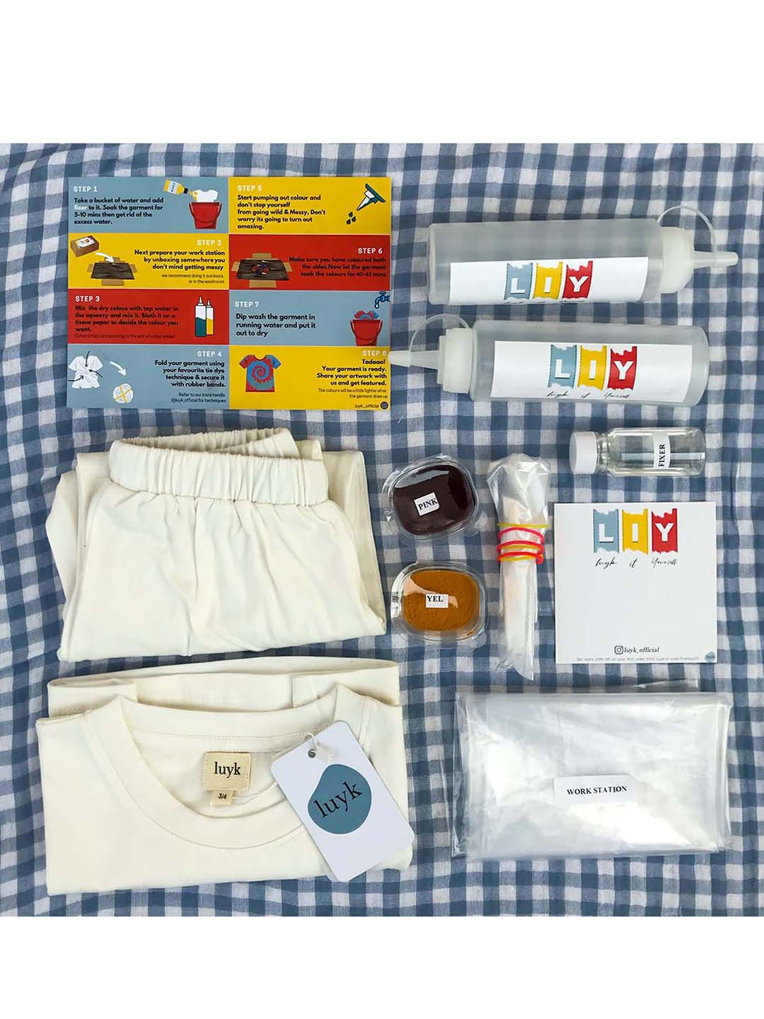 luyk Kids Tie & Dye DIY Night Suit Kit