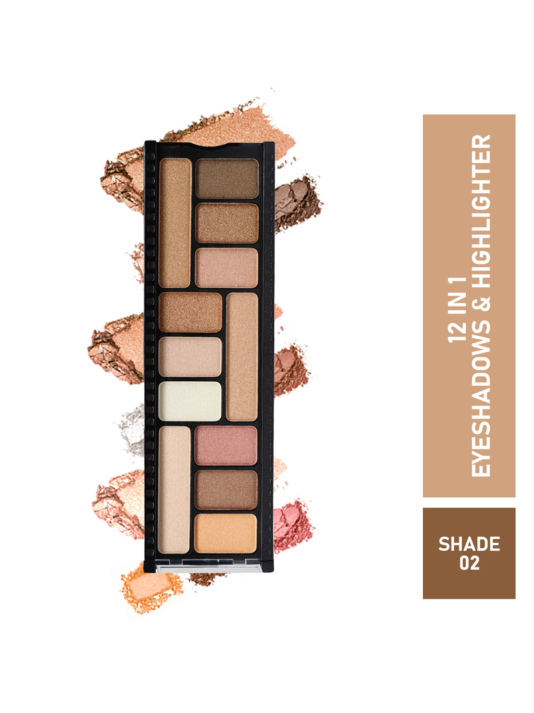 Half N Half 12 in 1 Eyeshadow & Highlighter Makeup Kit - Shade 2