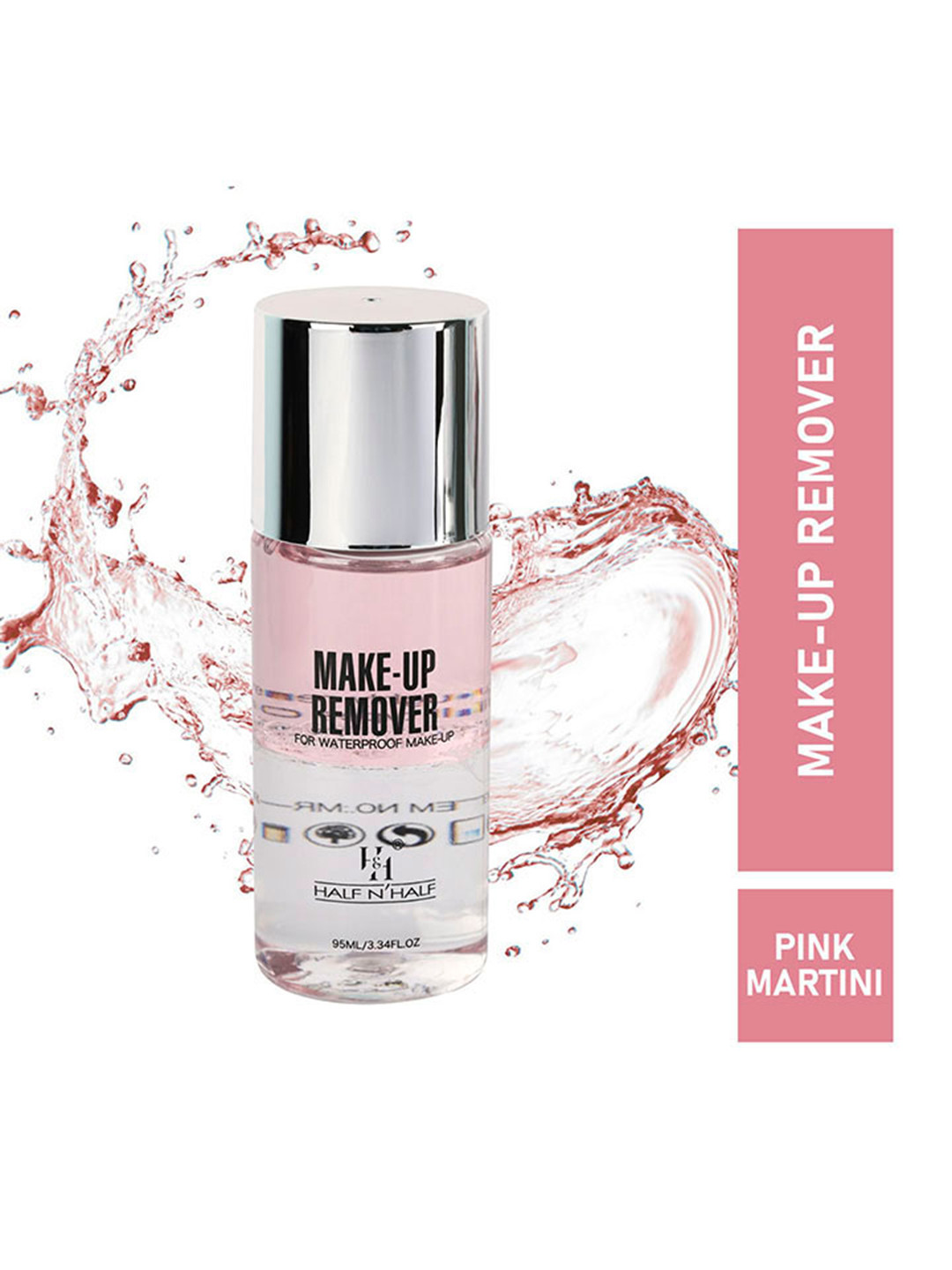 Half N Half Make up Remover for Waterproof Makeup - Pink-Martini