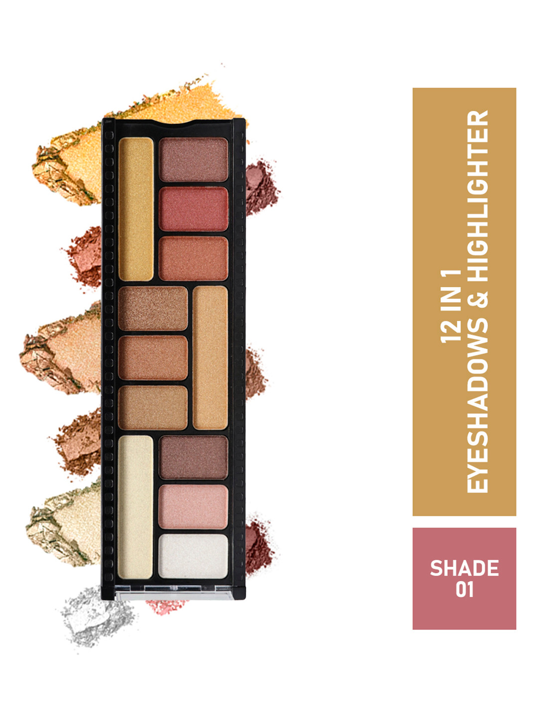 Half N Half 12 in 1 Eyeshadow & Highlighter Makeup Kit - Shade 1