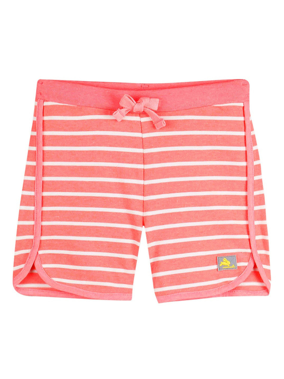 Cherry Crumble Boys and Girls Pink Striped Stripes Curved Shorts