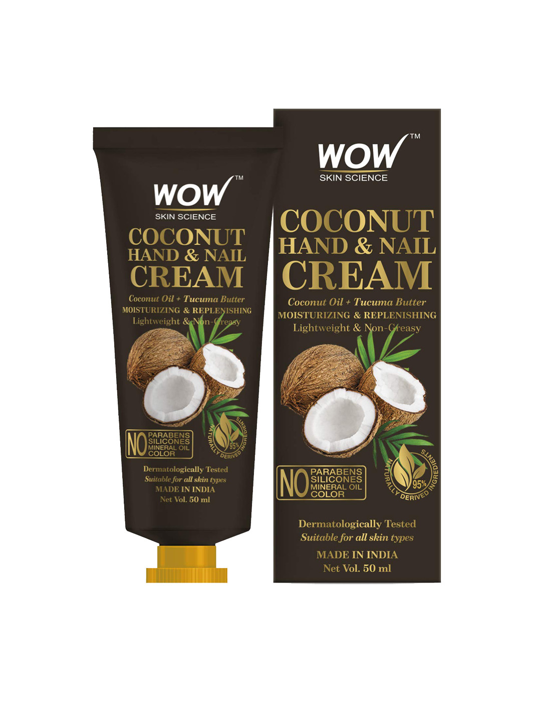 WOW SKIN SCIENCE Coconut Vegan Hand & Nail Cream 50 ml