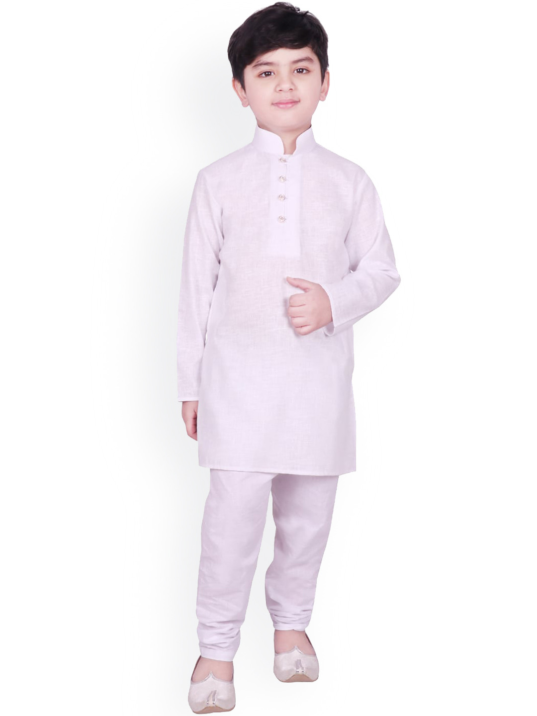 SG YUVRAJ Boys White Kurta with Pyjamas