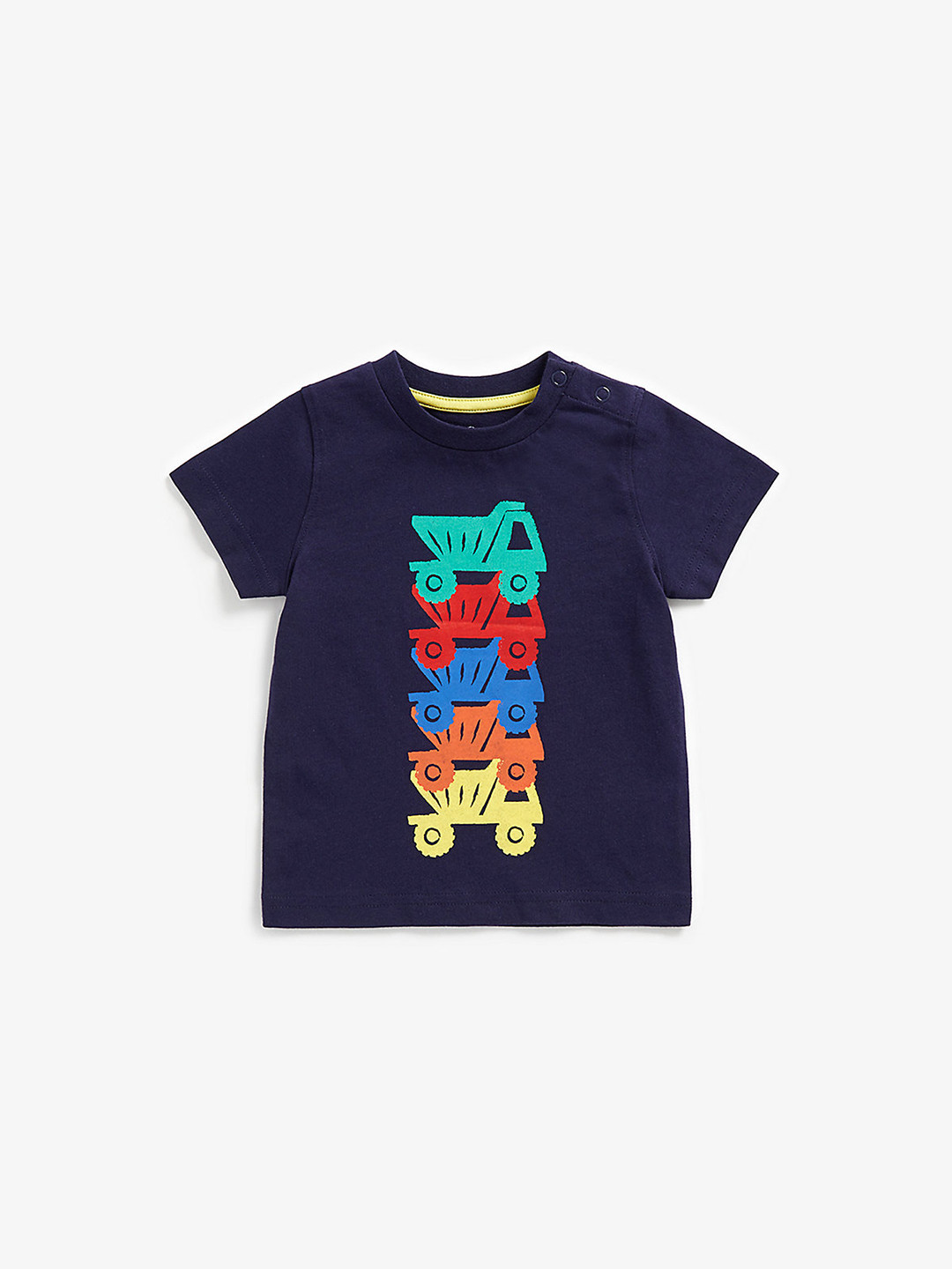 mothercare Infant Girls Pink & Blue Printed Cotton Top