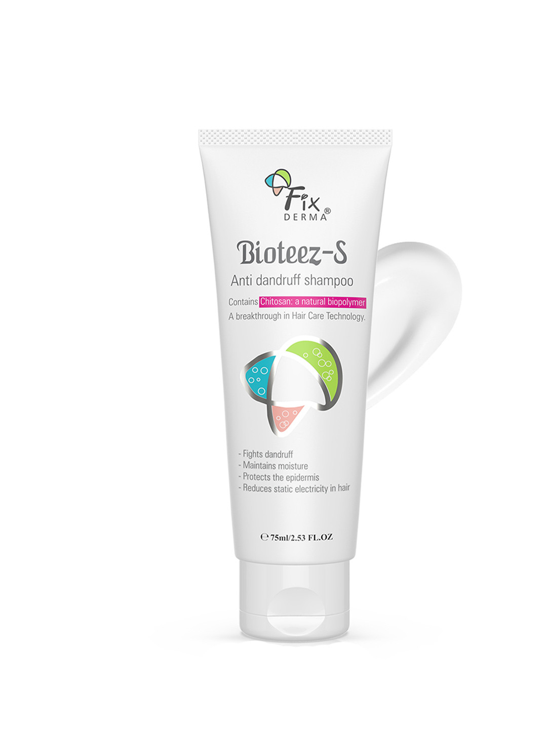 FIXDERMA Bioteez-S Anti Dandruff Shampoo For Flaky & Dry Scalp - 75ml