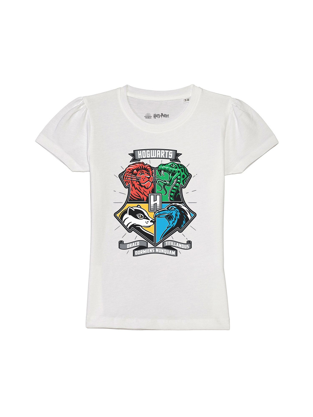 Harry Potter by Wear Your Mind Girls White Harry Potter Printed Pure Cotton T-shirt