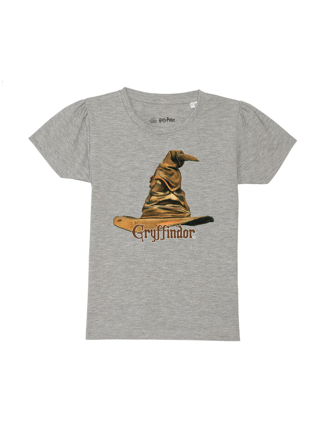 Harry Potter by Wear Your Mind Girls Grey Harry Potter Pure Cotton T-shirt