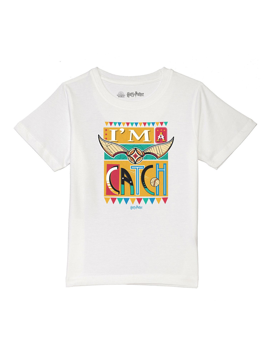 Harry Potter by Wear Your Mind Boys White Harry Potter Printed Pure Cotton T-shirt