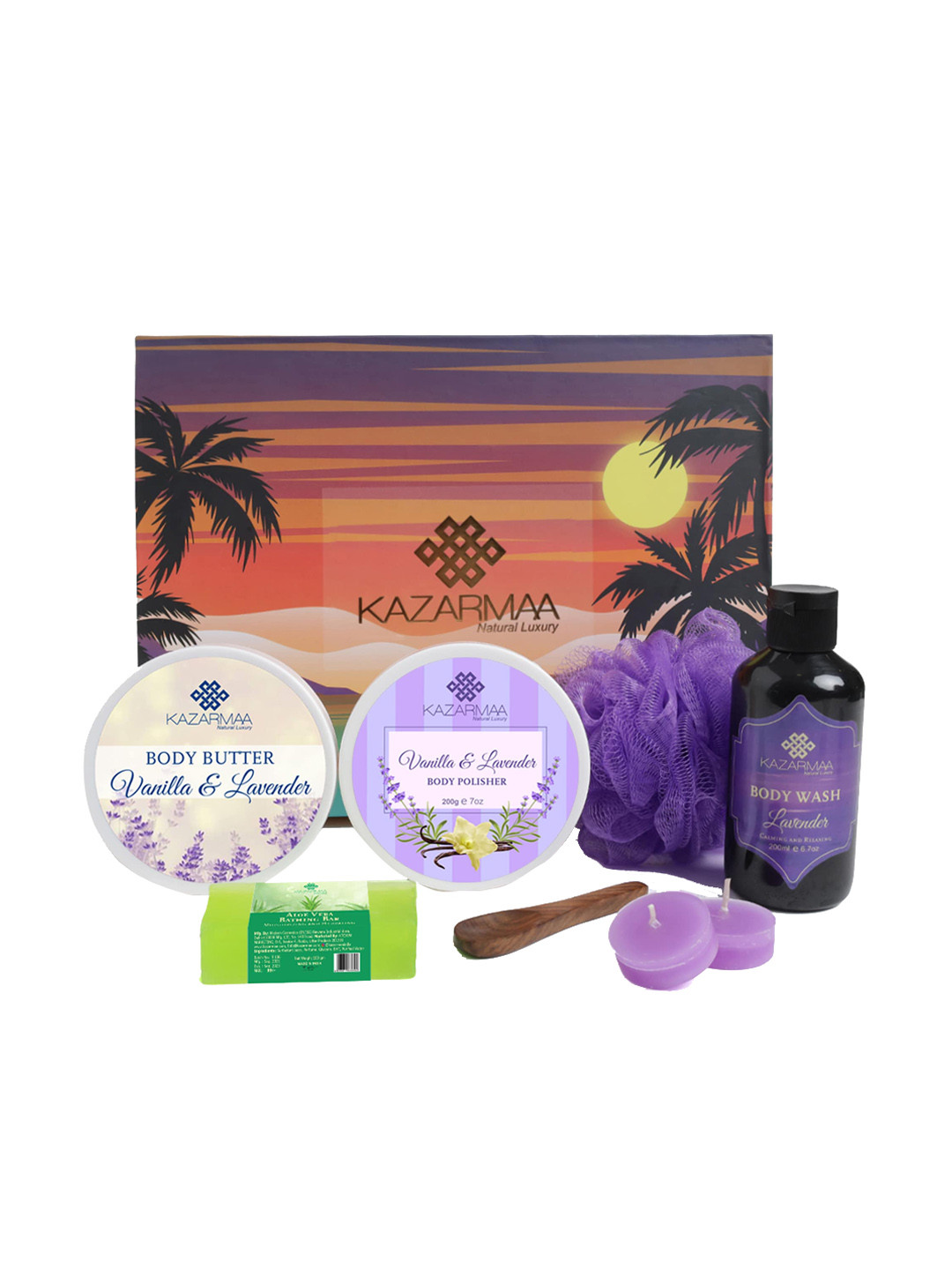 KAZARMAA Purple Set of 7 Lavender Gift Set