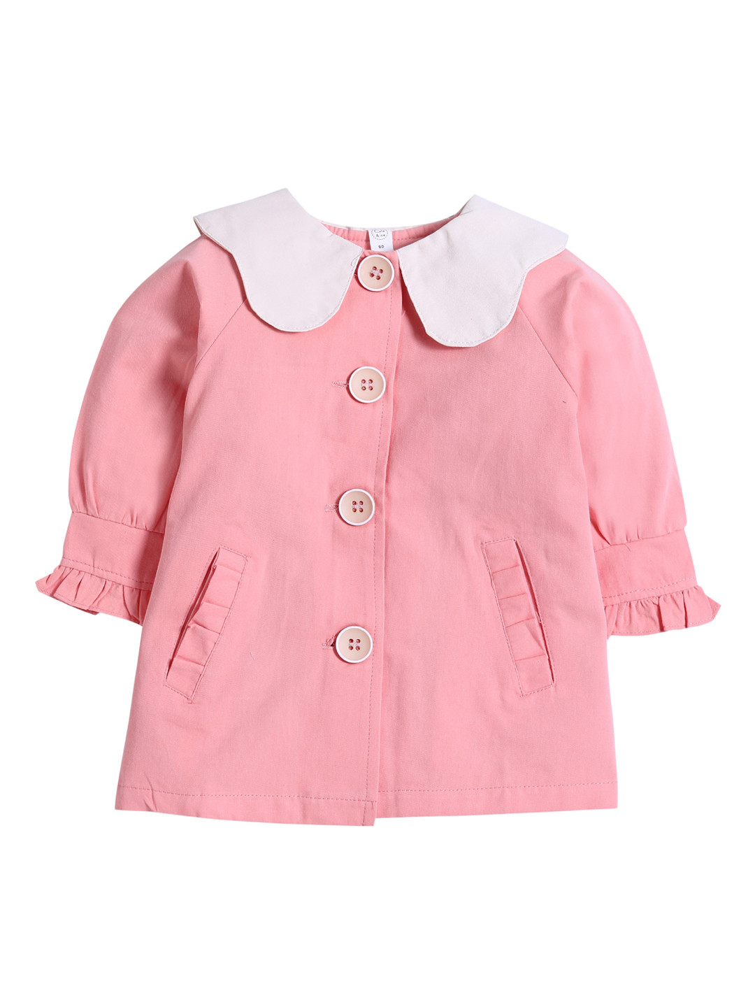 Hopscotch Girls Pink Pure Cotton Over Coat