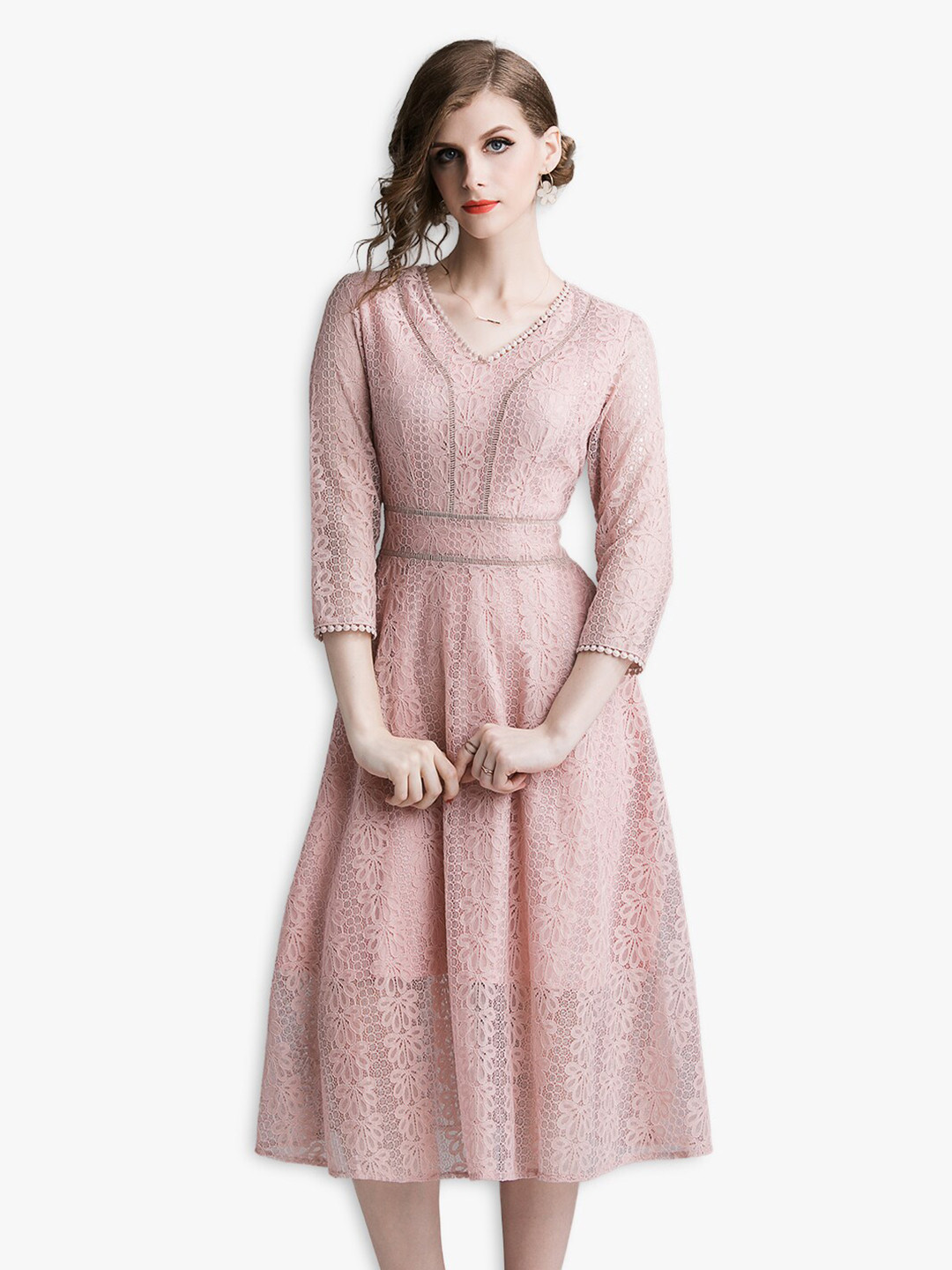 JC Collection Pink Midi Dress