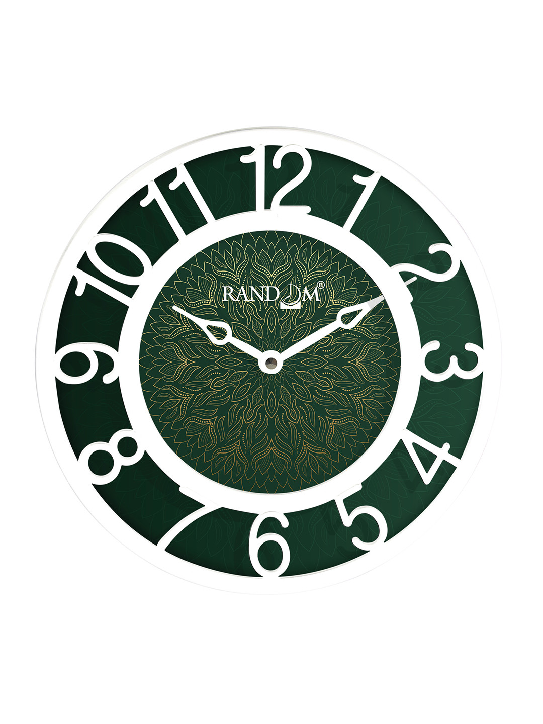 RANDOM Green Plastic Large Display Round Battery Analogue Wall Clock-21cm