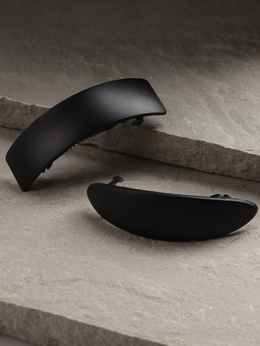 AccessHer Women Black Set of 2 French Barrette