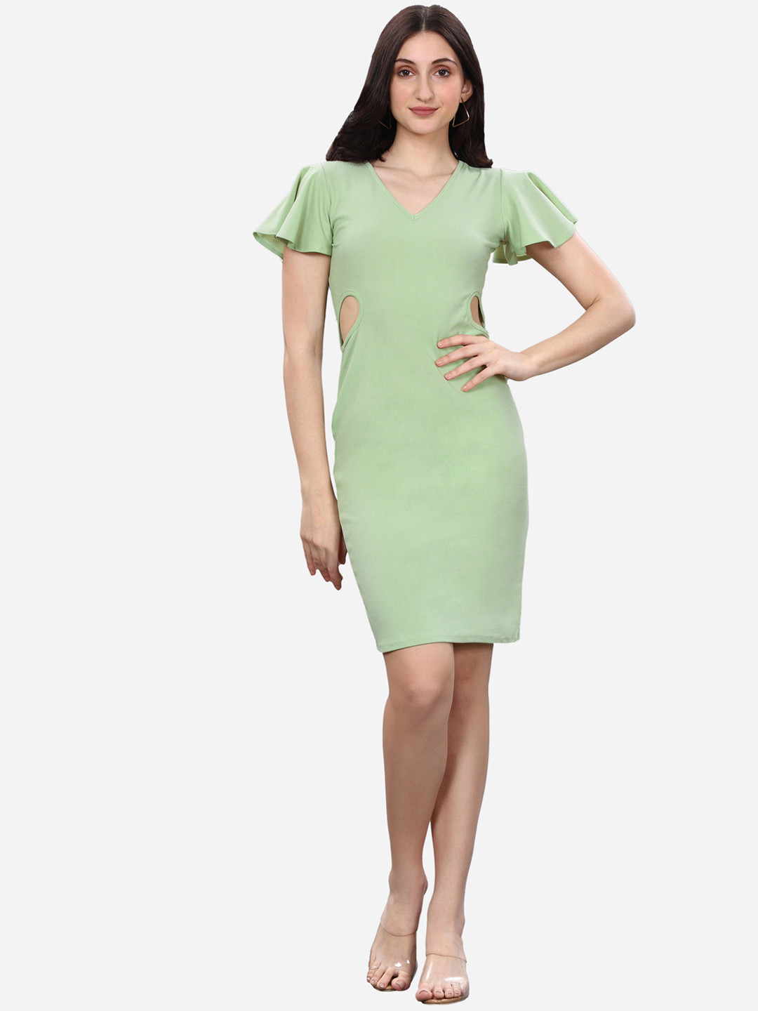 Selvia Green Sheath Dress