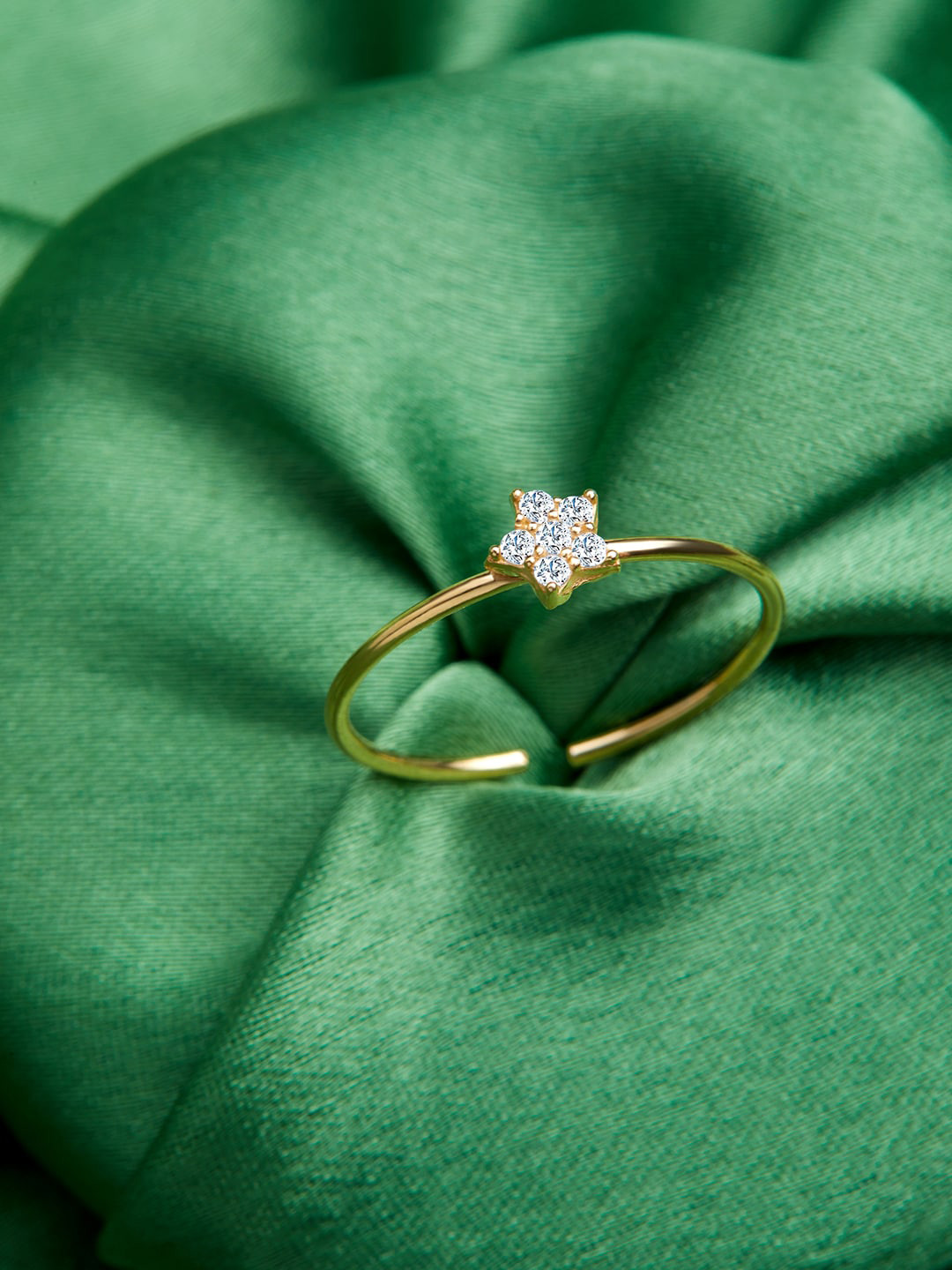 GIVA 925 Silver Gold-Plated Star Constellation Ring