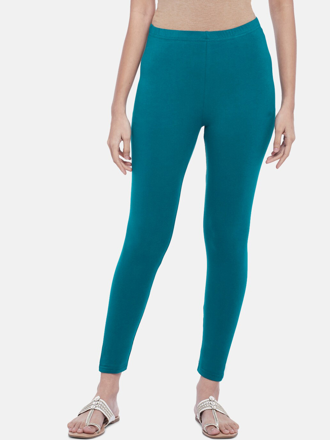 RANGMANCH BY PANTALOONS Women Teal Ankle-Length Leggings