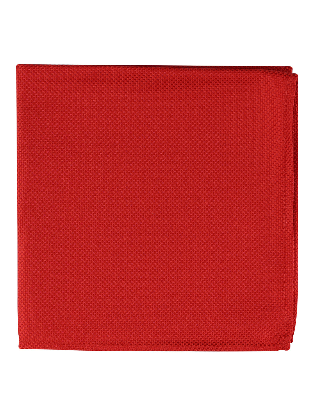 Kavove Red Self Design Pocket Square